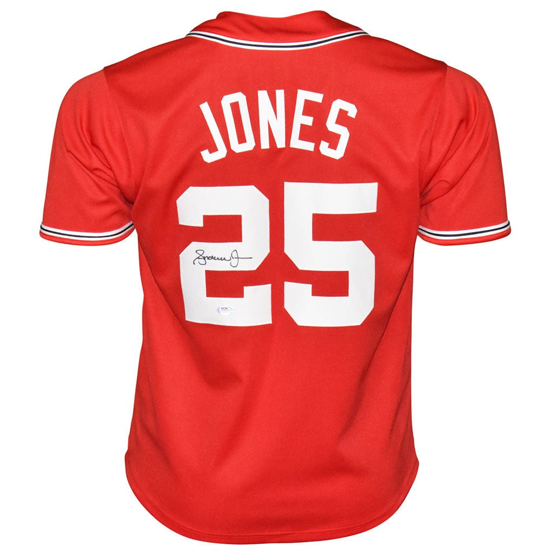 Andruw Jones Signed Atlanta Red Baseball Jersey PSA 