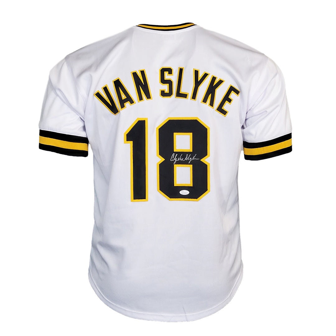 Andy Van Slyke Signed Pittsburgh White Baseball Jersey JSA 