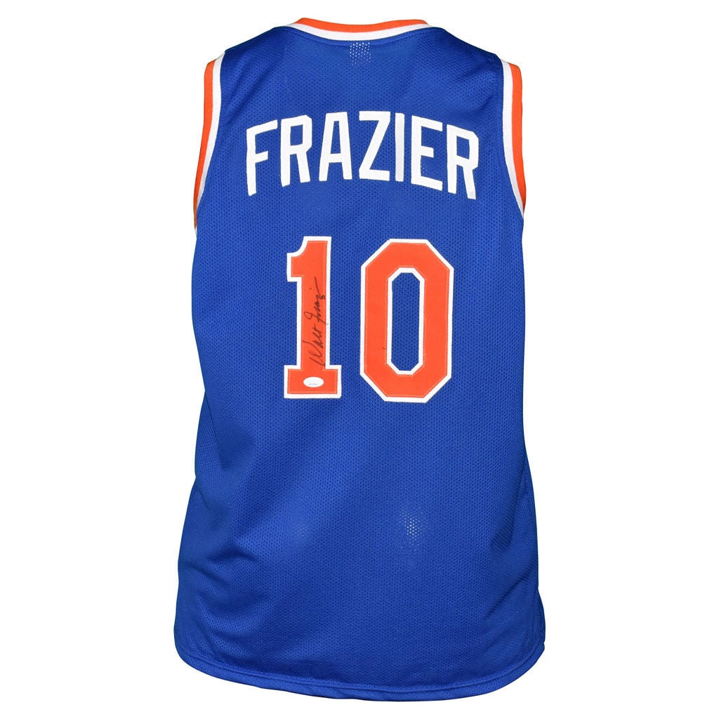 Walt Frazier Signed New York Pro White Basketball Jersey (JSA) — RSA