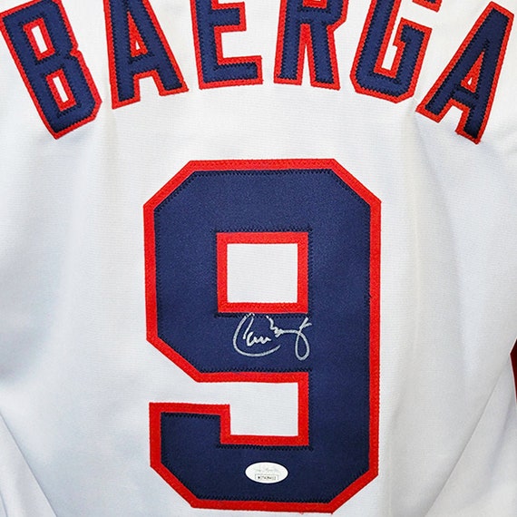 Carlos Baerga Signed Cleveland White Baseball Jersey JSA 