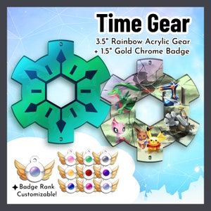 Time Gear / Memories of an Adventure + Badge — 2024 new colors! || PMD Explorers of Sky Holo Acrylic Charm Personalizable Keychain