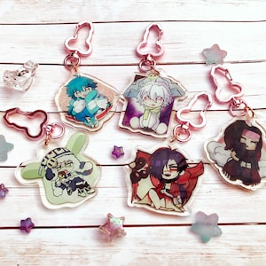 Dramatical Murder 2&quot; Charms || Aoba Noiz Clear Mink Kojaku || Acrylic Keychain Phone Charm Ita Bag Accessory