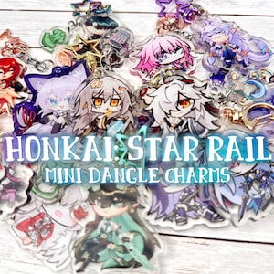 Honkai Star Rail 2pc Dangle Charms || Kafka Dan Heng Jing Yuan Blade Seele Himeko + More Acrylic Keychain Phone Charm Bag Lanyard Accessory