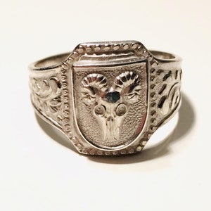 Sterling Silver Handmade Ring solid silver military WW1 sniper unit label