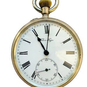 Silver Pavel Bure antique pocket watch 84 Zolotniki manual winding Russia Big size Rare watch Nr15