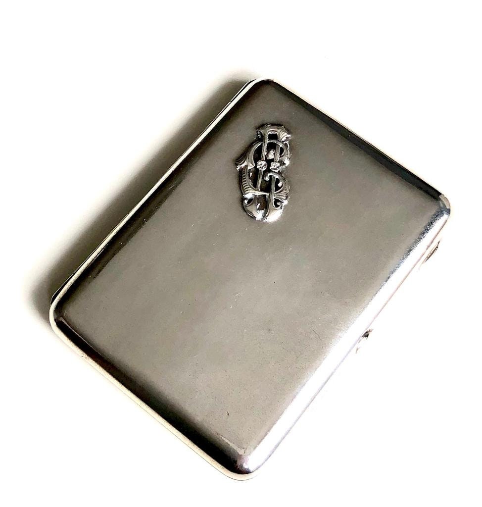 Silver cigarette case - Etsy 日本