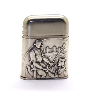 Vintage THORENS Lighter in 875 Latvia Silver Hallmarks Coat Petrol Swiss Made ca 1930s