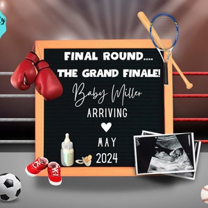 THE GRAND FINALE Sports Digital Pregnancy Announcement | Final Round | Humor | Great for Social Media | Pregnancy Announcement