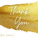 Gold Foil Thank You Card, Printable Thank You Card Template, Any Event ...