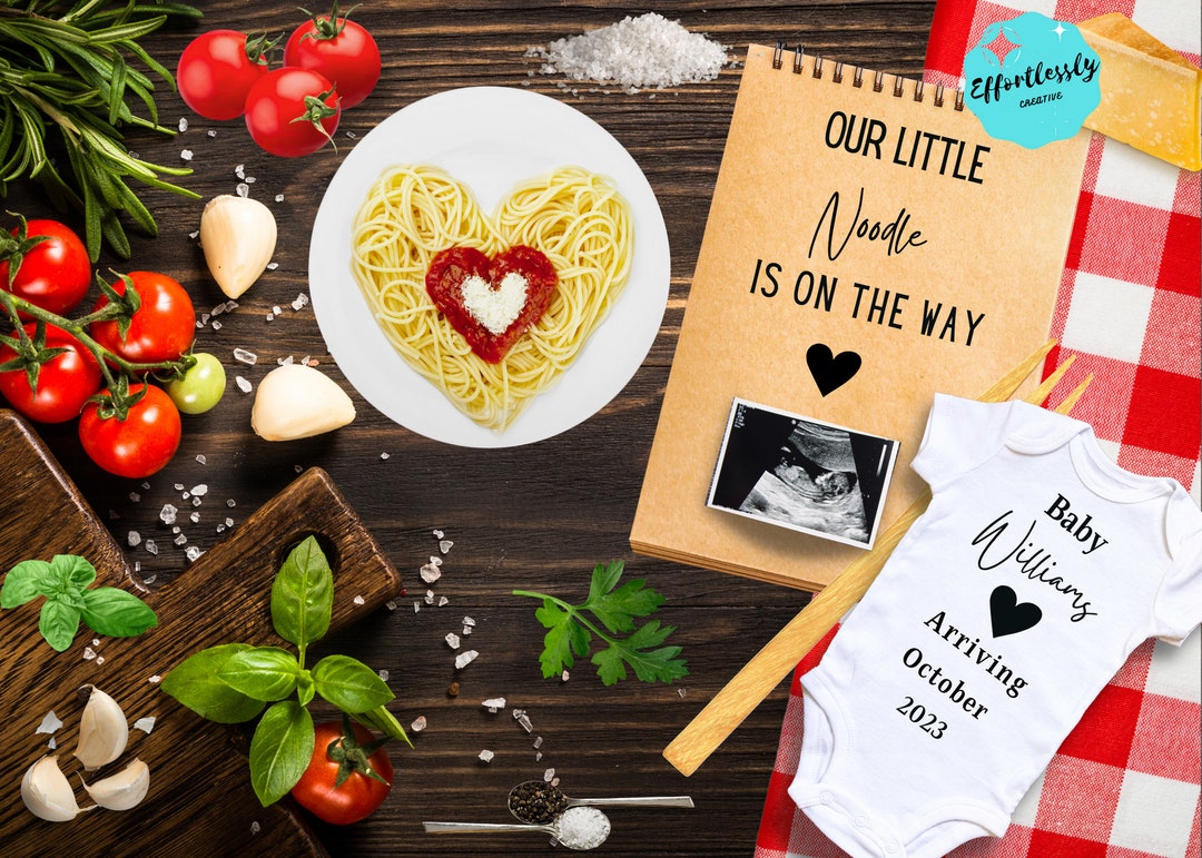 Pasta Noodle Digital Pregnancy Announcement Food Noodle Spaghetti Humor