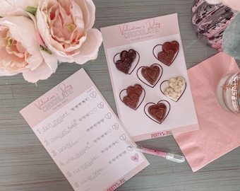 Schokoladenverkostungsspiel zum Valentinstag | Ausdruckbare Party Aktivitäten (Digitaler Download)