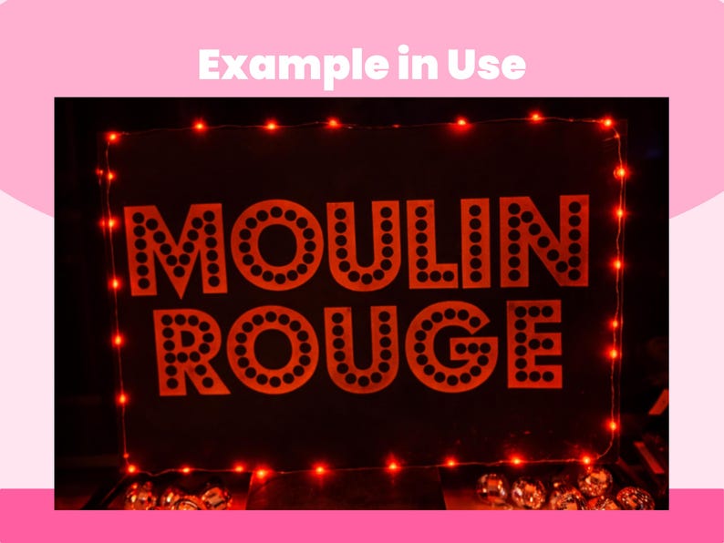 Moulin Rouge Marquee Sign Cut File | DIY Party Decor | Galentine's Day ...