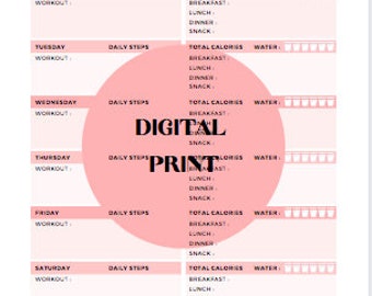 weekly fitness plan etsy