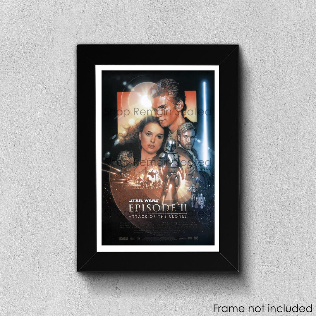 Star Wars Attack of the Clones Poster | Episode II 2002 Print