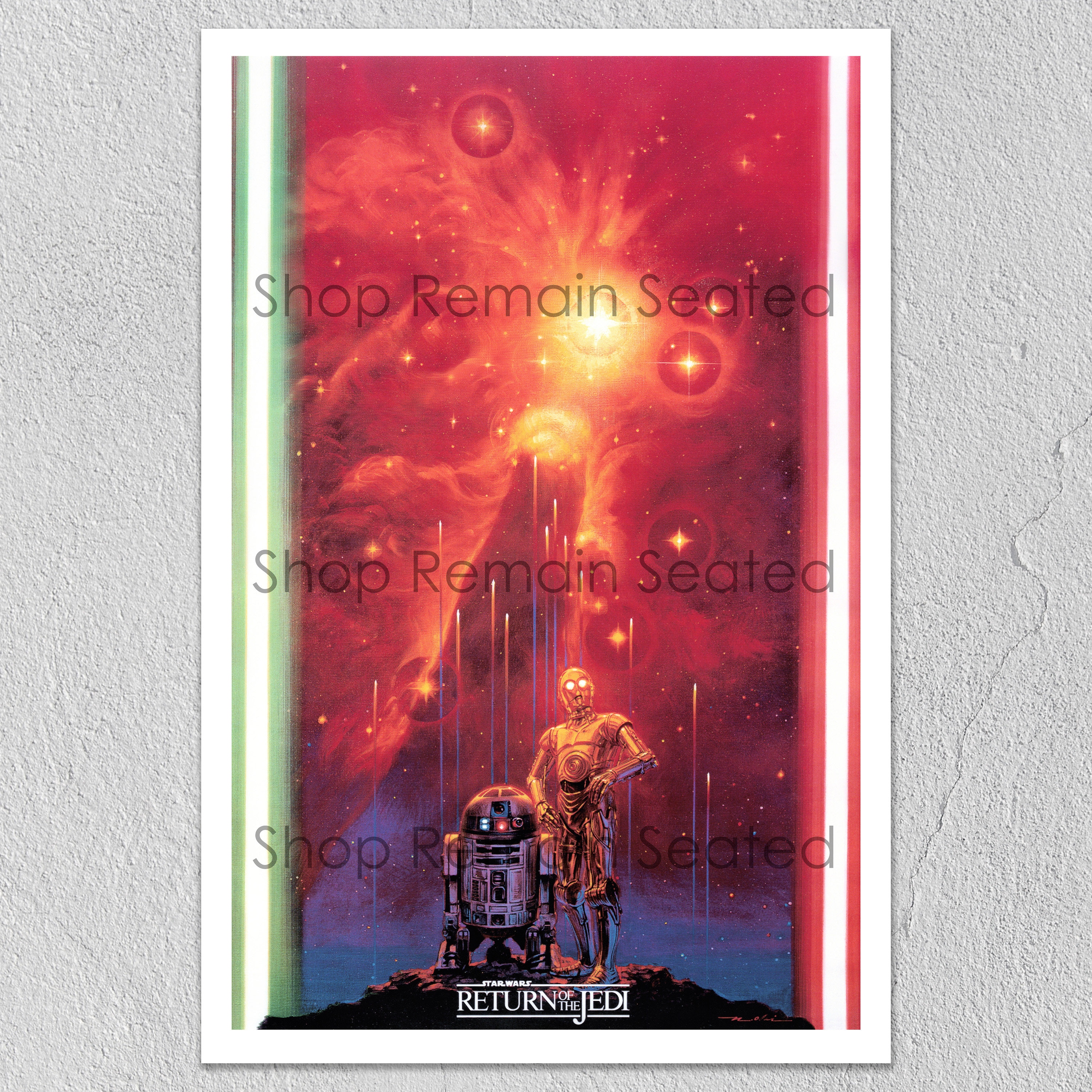 Star Wars Trilogy Poster Set | Vintage Ohrai Japanese Prints | A