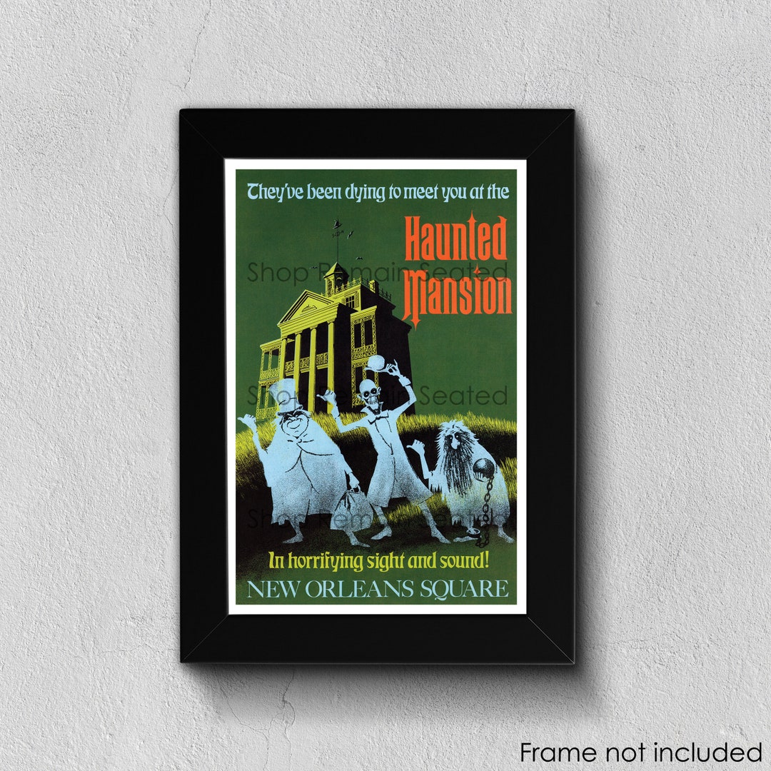 Haunted Mansion 1969 Disneyland Poster | Opening Day Park Art