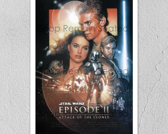 Star Wars Attack of the Clones Poster | Episode II 2002 Print