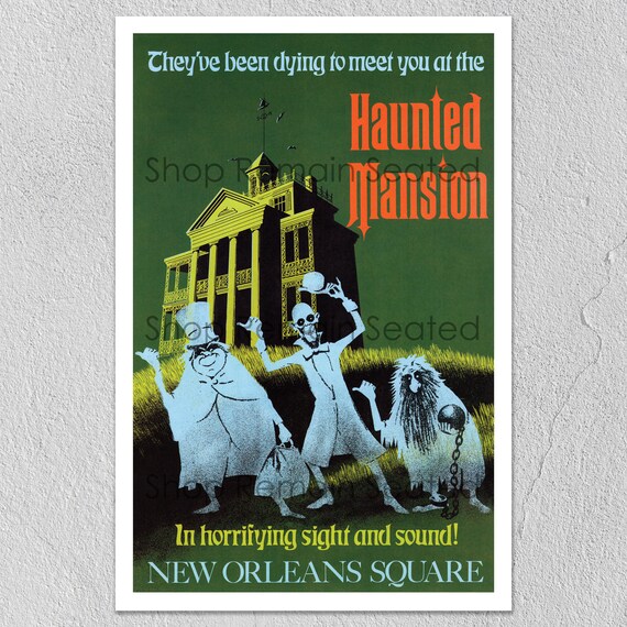 Haunted Mansion 1969 Disneyland Poster | Opening Day Park Art