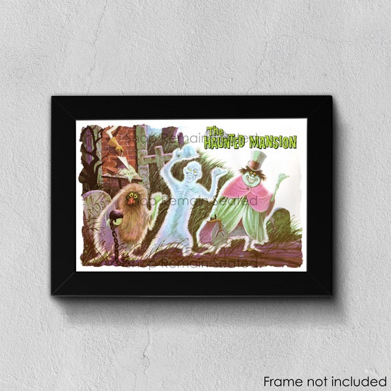 Haunted Mansion Hitchhiking Ghosts Poster | Ezra Phineas Gus Art