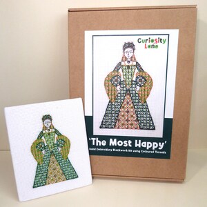 Blackwork Embroidery Kit - Anne Boleyn