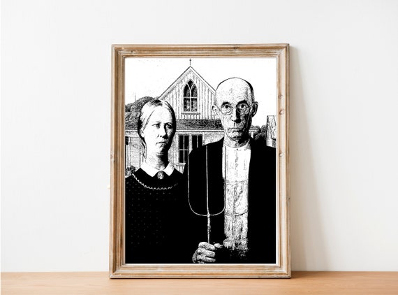 American Gothic Black And White