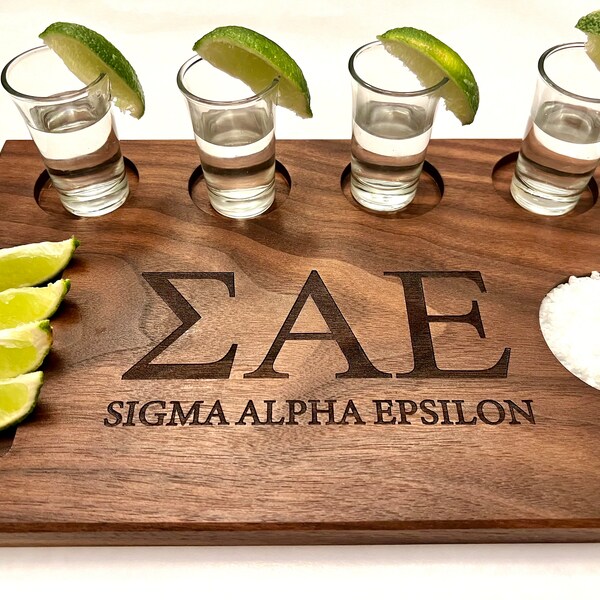 Fraternity Sorority Greek Letters Gift Shot Board for College Student or Alumni Gift Greek Life Frat Party Barware College University Gift