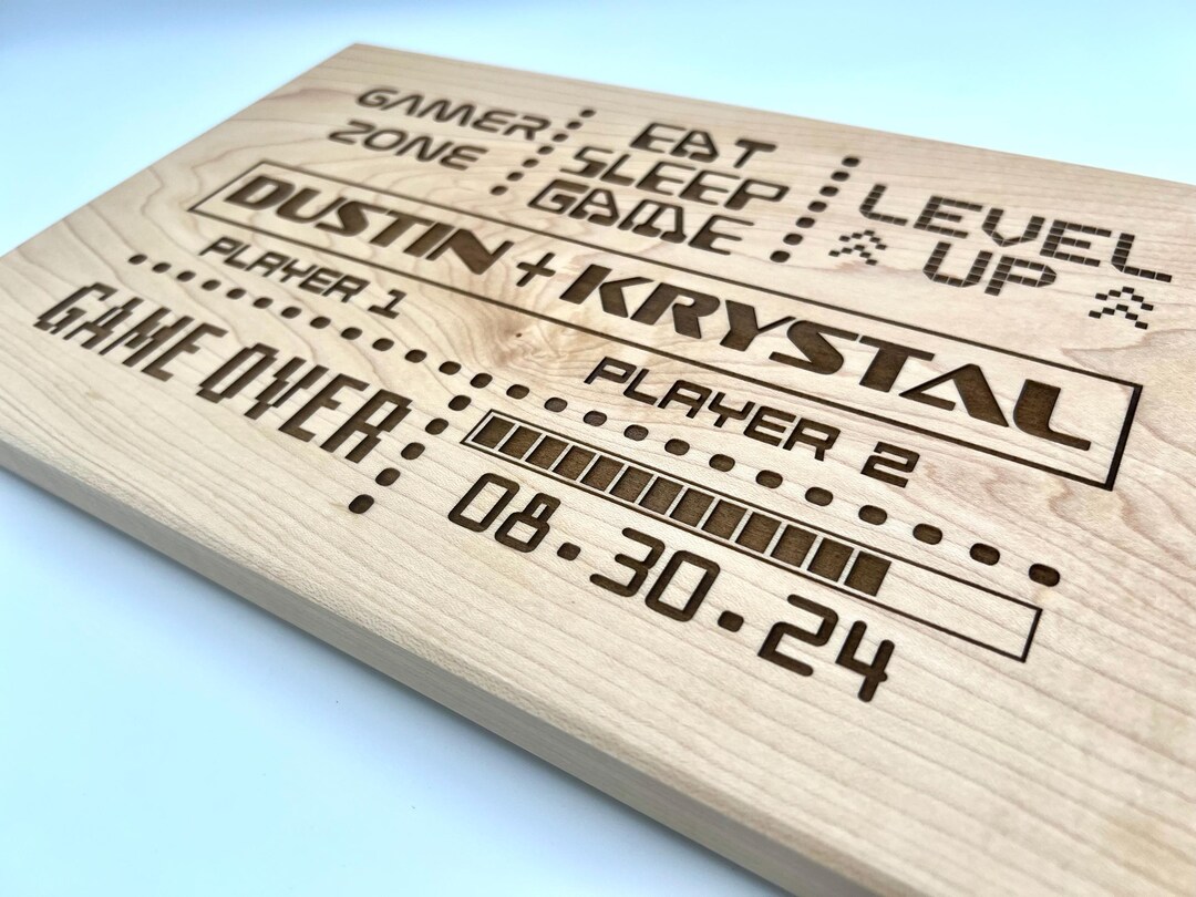 Player One Player Two Cheese Board With Couples Names - Custom ...
