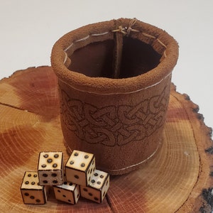 Celtic Band Leather Dice Tumbler