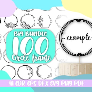 circle frame svg bundle, cake topper svg, files for cricut, wreath frame,Wedding Cake Topper svg, png dxf,ai,pdf,eps,cdr