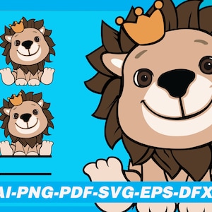 Baby Lion SVG, plik Animal SVG ai, svg, dfx, png, pdf, eps