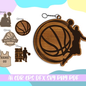 Basketball Keychain Bundle svg,Laser cut file,Bundle Basketball day,file ai,cdr,svg,eps,dfx,png,pdf