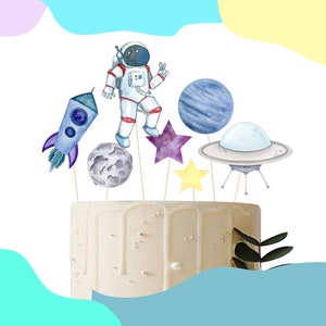 Space Cake Topper SVG,Cake Decorations,Space Centerpiece,Birthday Galaxy Cake topper file