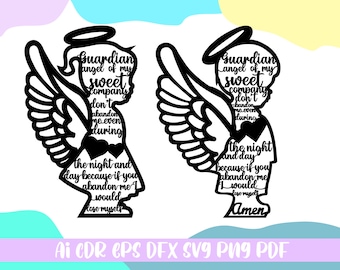 Ángel guardian svg,ángel con una oración inside svg,English Angels svg,file ai,svg,cdr,eps,dfx,pdf,png