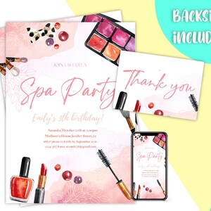 Spa Party Birthday Invitation Template