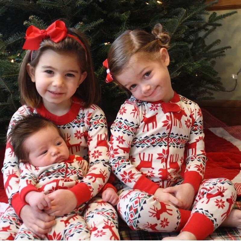 Matching girl christmas pajamas clearance