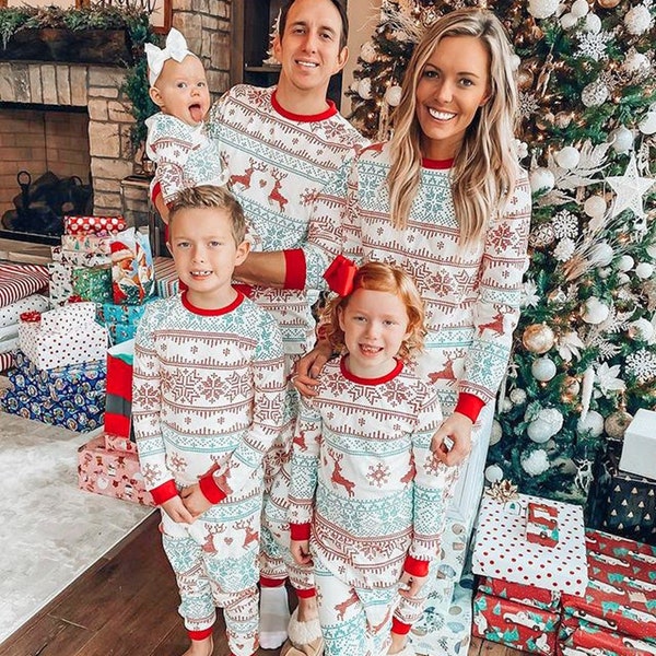 Spirit of Christmas Family Pyjamas Adult kid Family Matching Outfits 2023 Christmas Family Pjs Romper mum dad kids Pjs | Budget Range
