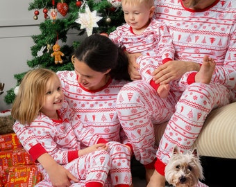 Pyjama familial de Noël | Pyjama de Noël | Pjs de Noël | Pyjama assorti pour la famille | Chien Pyjama