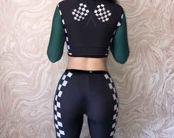 Only Fans Crop top and Leggings, Grid Girl Outfit
