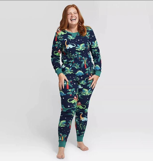 Family Matching Dinosaur Christmas Pyjamas Christmas Pajamas Dog