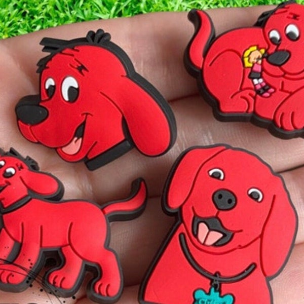 Clifford the big red dog shoe charm, Emily Elizabeth shoe charm, kids shoe charm, best seller