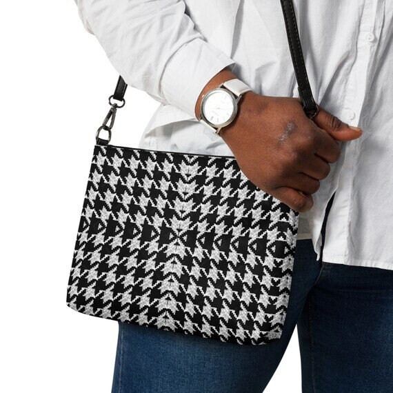 Crossbody Bag Houndstooth Design With A Difference Inside Zip -  Denmark