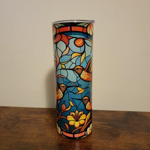 Stained Glass Hummingbirds 20oz Tumbler