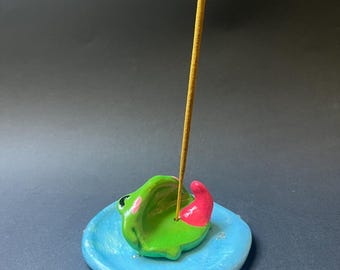 Handmade Lucky Frog Friend Incense Holder