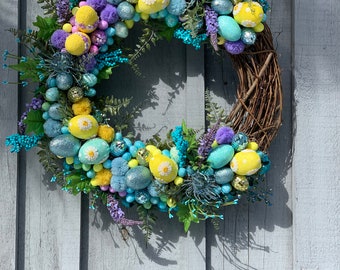 Easter Spring Wreath Best Seller Eclectic Easter Wreath Front Door Wreath