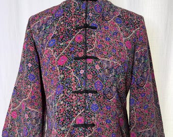 Imported silk top from China with cord closures