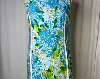 Vestido corto vintage Lily Pulitzer con estampado tropical, talla 4