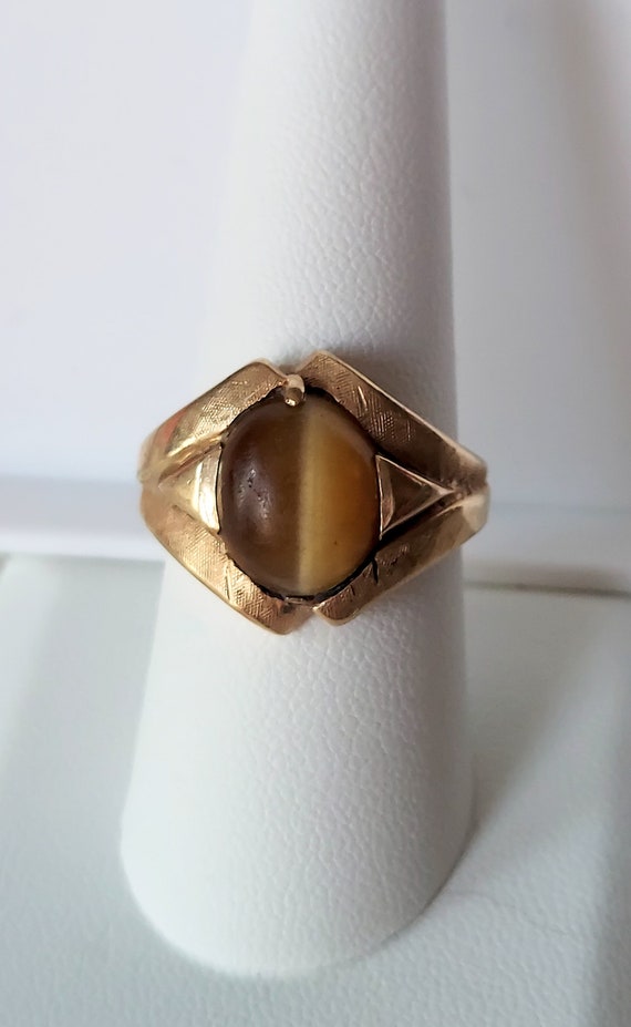 Vintage 14k Gold & Tigers Eye Ring