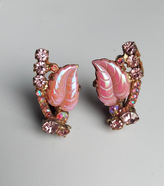 Rare Pink D&E Juliana Bracelet/Earrings - image 7