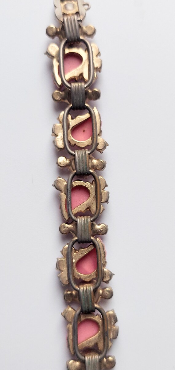 Rare Pink D&E Juliana Bracelet/Earrings - image 6