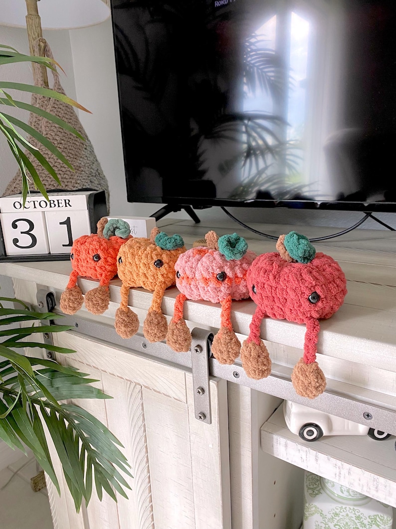 Pumpavirkmönster, Virkmönster, Enkla Amigurumi-instruktioner, Enkelt Virkmönster, Halloweenvirkmönster, Söt Födelsedagspresent bild 5